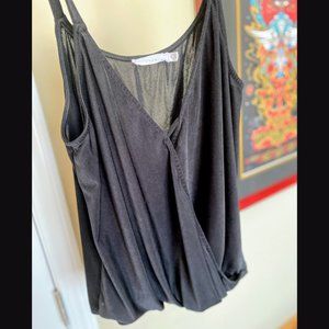 Silky Black Tank Top